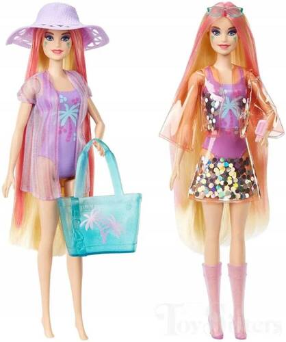 Barbie Zestaw Słońce i Deszcz Color Reveal zmiana koloru Lalka + akcesoria