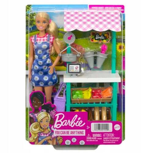 Barbie Zestaw Targ Farmerski Stragan Sklep Lalka farmerka + akcesoria HCN22