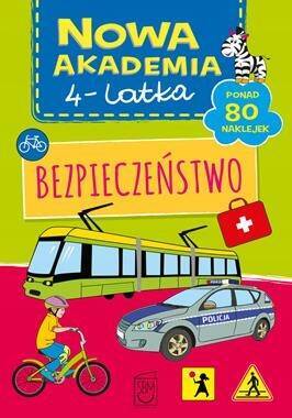 Bezpieczeństwo Nowa Akademia 4-latka Książeczka z 80 naklejkami zadania