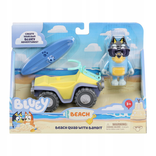 Bluey Mini Zestaw Quad pojazd plażowy + figurka Bandita Moose Toys BLU17549