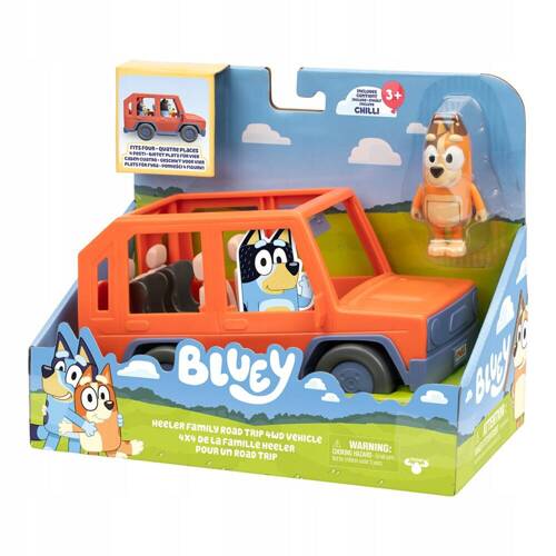 Bluey Pojazd Samochód Terenowy Family Road Trip 4x4 figurka Chilli Moose