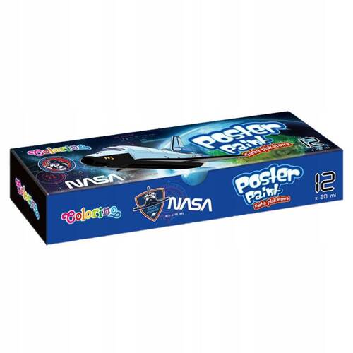 Colorino Farby plakatowe 12 kolorów 20 ml Nasa 21405PTR