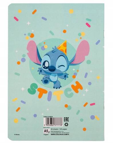 Coolpack Disney Stitch Zeszyt A5 60 kartek w linię 77778PTR