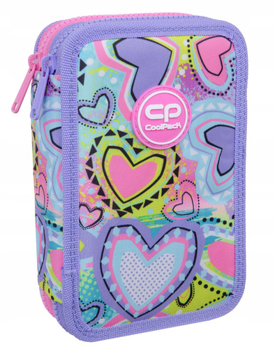 Coolpack Jumper 2 Piórnik podwójny z wyposażeniem Pastel Heart F066832