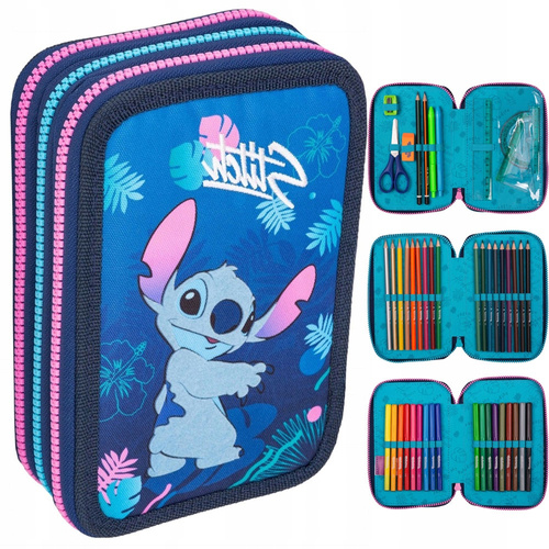 Coolpack Jumper 3 Disney Piórnik potrójny z wyposażeniem Stitch F067780