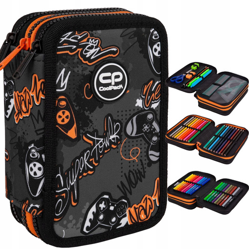 Coolpack Jumper 3 Piórnik potrójny z wyposażeniem Gamer F067827