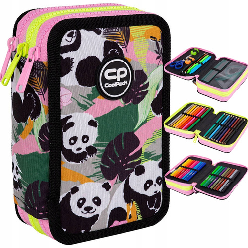 Coolpack Jumper 3 Piórnik potrójny z wyposażeniem Panda Gang F067829