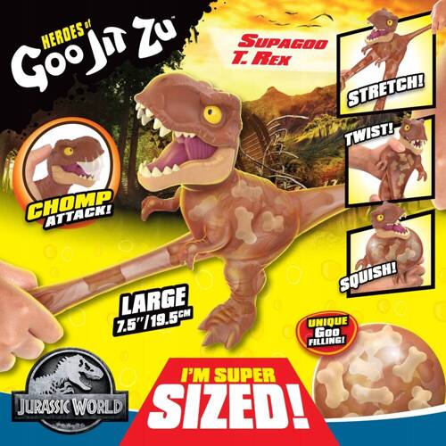 GOO JIT ZU JURASSIC WORLD FIGURKA SUPAGOO T-REX