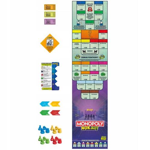 HASBRO Gra Planszowa Rodzinna Towarzyska Monopoly Nokaut PL F8995