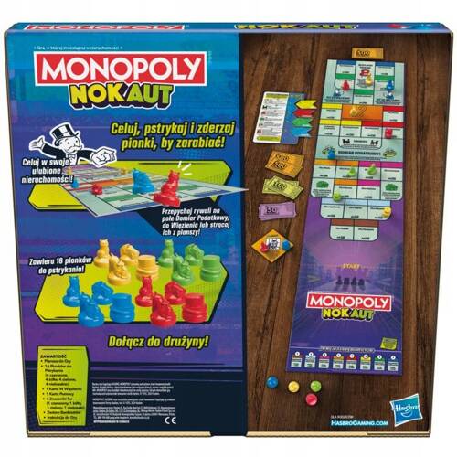 HASBRO Gra Planszowa Rodzinna Towarzyska Monopoly Nokaut PL F8995