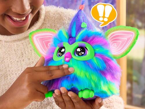 Hasbro FURBY Galaxy Interaktywna Maskotka Zorza świeci w ciemności PL F8901