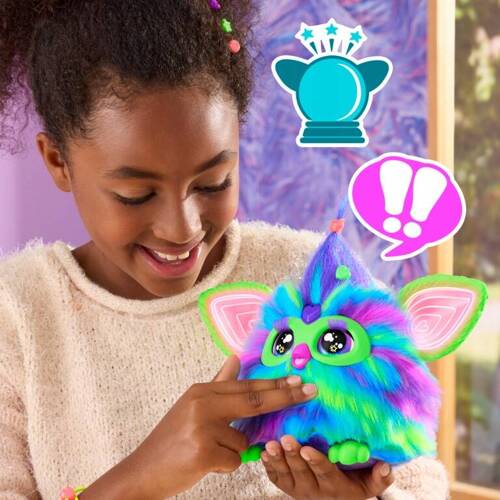 Hasbro FURBY Galaxy Interaktywna Maskotka Zorza świeci w ciemności PL F8901