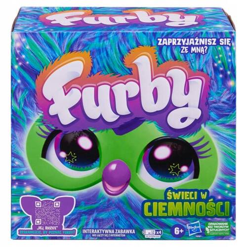 Hasbro FURBY Galaxy Interaktywna Maskotka Zorza świeci w ciemności PL F8901