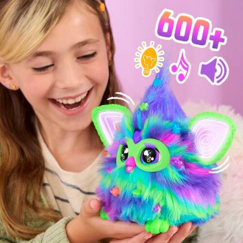 Hasbro FURBY Galaxy Interaktywna Maskotka Zorza świeci w ciemności PL F8901