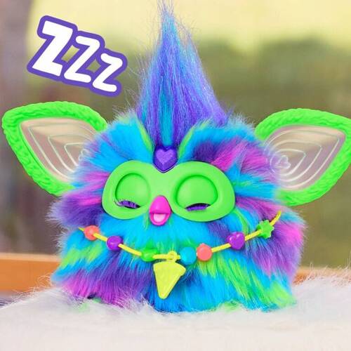 Hasbro FURBY Galaxy Interaktywna Maskotka Zorza świeci w ciemności PL F8901