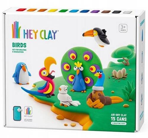 Hey Clay Masa Plastyczna Ptaki Tm Toys HCL15013