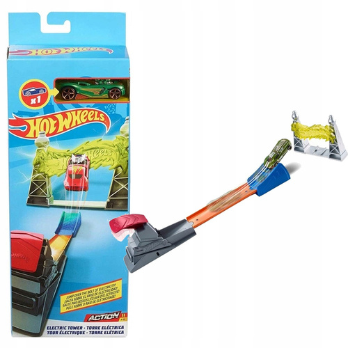 Hot Wheels Podstawowe wyzwanie Elektryczna Wieża + autko FWM86