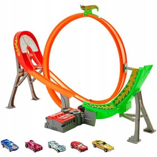 Hot Wheels Track Builder Tor rajdowy z napędem Power Shift 5 autek FCF18