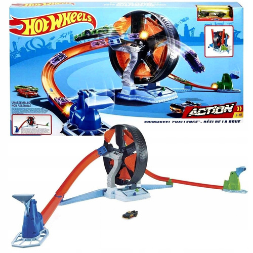 Hot Wheels Zakręcona Opona zestaw torów + autko GJM77