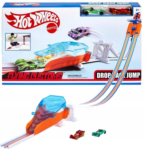 Hot Wheels Zestaw Tor Kaskaderski z wyrzutnią + 2 autka GJL15