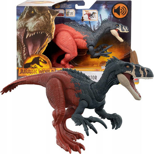 Jurassic World Dominion Dziki Ryk Dinozaur Megaraptor z dźwiękiem HGP79