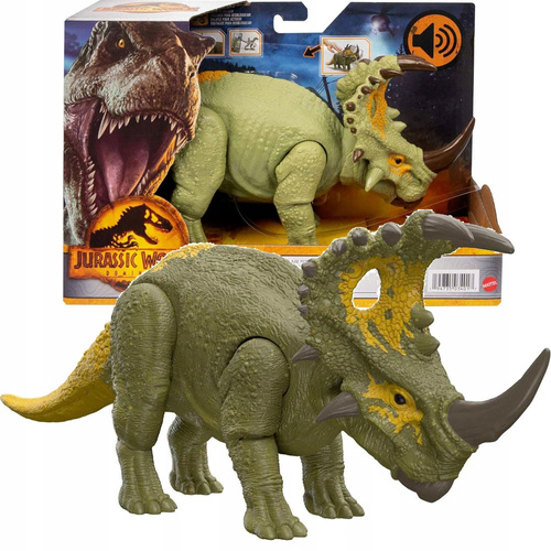 Jurassic World Dominion Dziki Ryk Dinozaur Sinoceratops z dźwiękiem HDX43