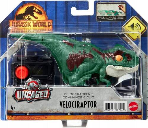 Jurassic World Uncaged Click Tracker Jeżdżący Dinozaur Velociraptor GYN41