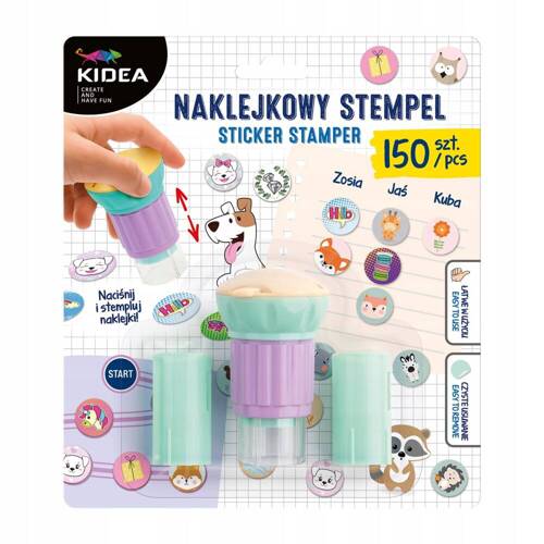 Kidea Naklejkowy Stempel 150 naklejek