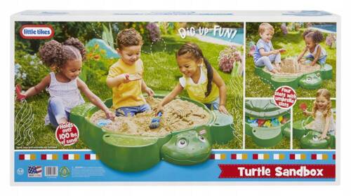 Little Tikes Piaskownica Składana Żółw z pokrywą Sandbox 664526