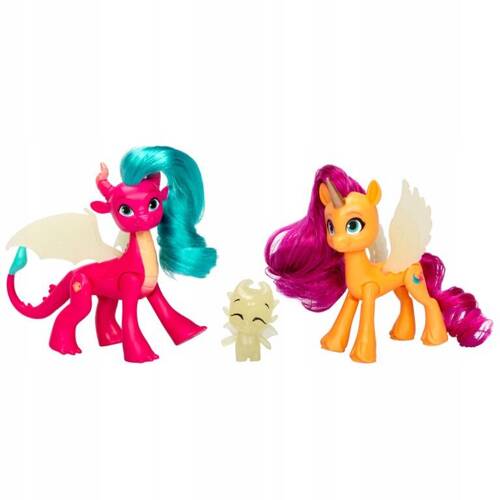 My Little Pony Magia Smoczego Światła 3 figurki świecą fluo Hasbro F8702