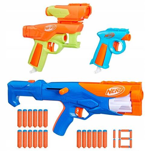 NERF N-Series Zestaw 3 blastery Gear Up Pack 18 strzałek N1 Hasbro F8633