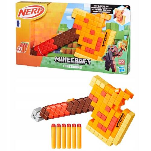 Nerf Minecraft Wyrzutnia Topór na strzałki Friebrand Hasbro F8953