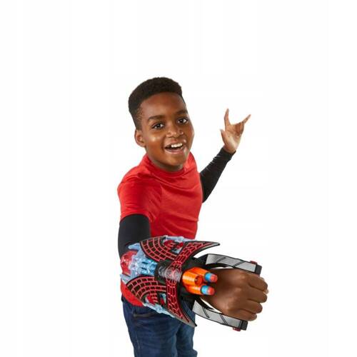 Nerf Spiderman Rękawica Wyrzutnia na strzałki Miles Morales Hasbro F3734