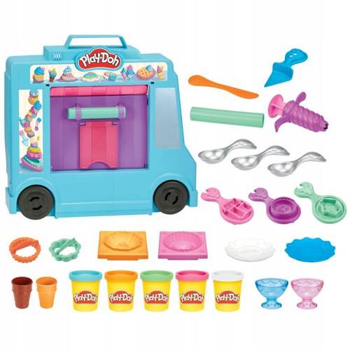 Play-Doh Ciastolina Zestaw Ciężarówka z lodami lodziarnia Hasbro F1390