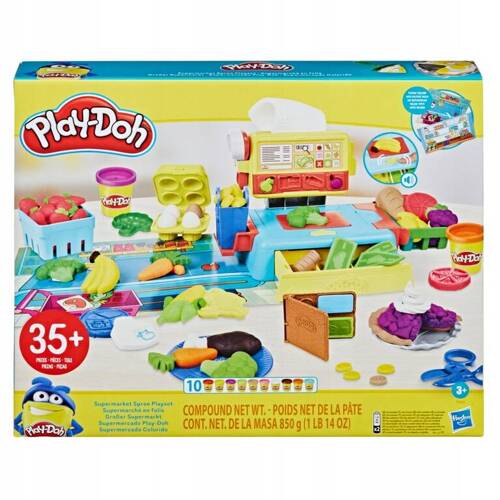 Play-Doh Ciastolina Zestaw Duży Supermarket z dźwiękiem Hasbro F3621