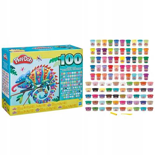 Play-Doh Ciastolina Zestaw WOW 100 Tub brokat metalik konfetti Hasbro F4636