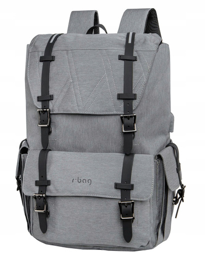 R-Bag Packer Plecak miejski na laptopa 13-15,6" z USB Grey Z012