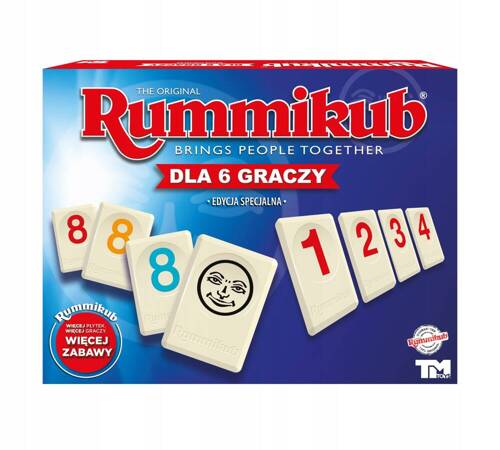 Rummikub dla 6 graczy Gra liczbowa Tm Toys LMD4606