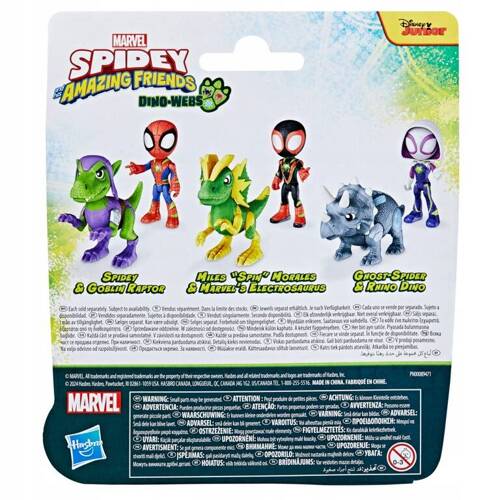 Spider-Man Spidey Dino-Webs Zestaw figurek Ghost-Spider i Rhino Dino Hasbro