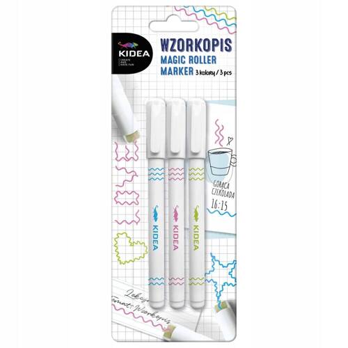 WZORKOPIS 3 KOLORY MAGICZNE MARKERY KIDEA 90969