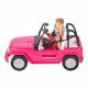 Barbie Zestaw Różowy Jeep Plażowy Lalka Barbie i Ken CJD12